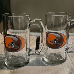 Vintage NFL Cleveland Browns Beer Mugs