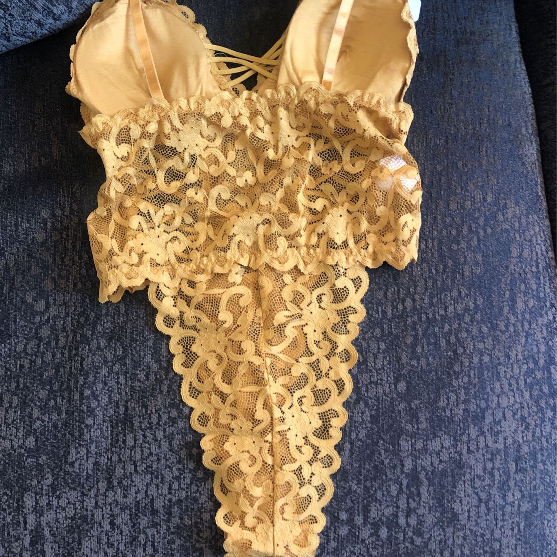 Yellow Lace Body Suit