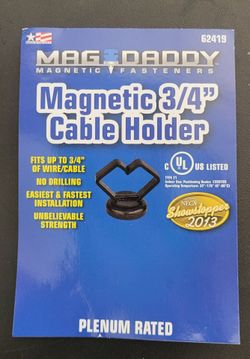 Mag Daddy Magnetic 3/4" Cable Holder 62419 Pack of 5 (3 packs available)