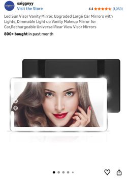 Led Sun Visor Vanity Mirror