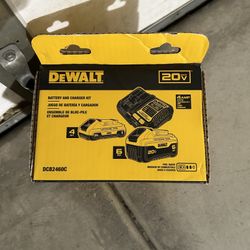 DeWalt 20v Max Lithium-Ion Batteries And Charger