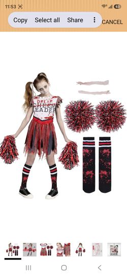 Girls Large Zombie Costume $15
