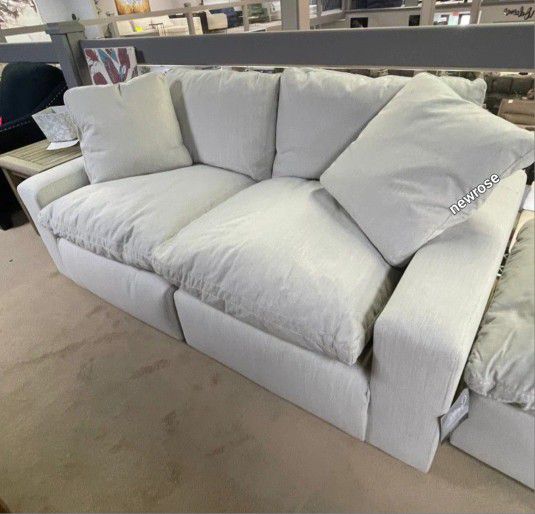 ✨️Same Day/ Next Day Delivery✨️Savesto Ivory Cloud 2 PC Modular Sectional Sofa / Loveseat