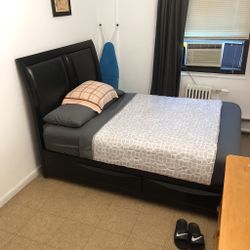 Leather Frame Bed  