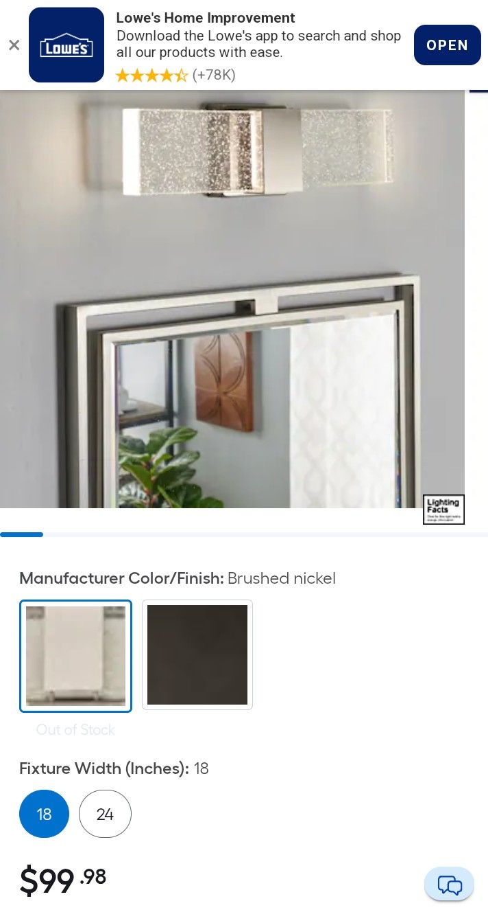 Origin 21 Waldorf 18-in 1 -Light Brushed Nickel Integrated LED Modern/contemporary Vanity light bar.... MAKE an OFFER, EVERYTHING MUST GO