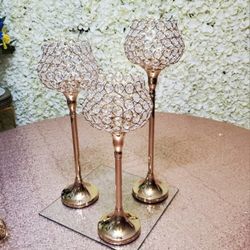 Gold Diamond Centerpieces