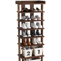 7-Tier Wood Shoe Rack