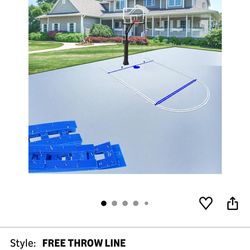 Heavy duty basketball court stencil