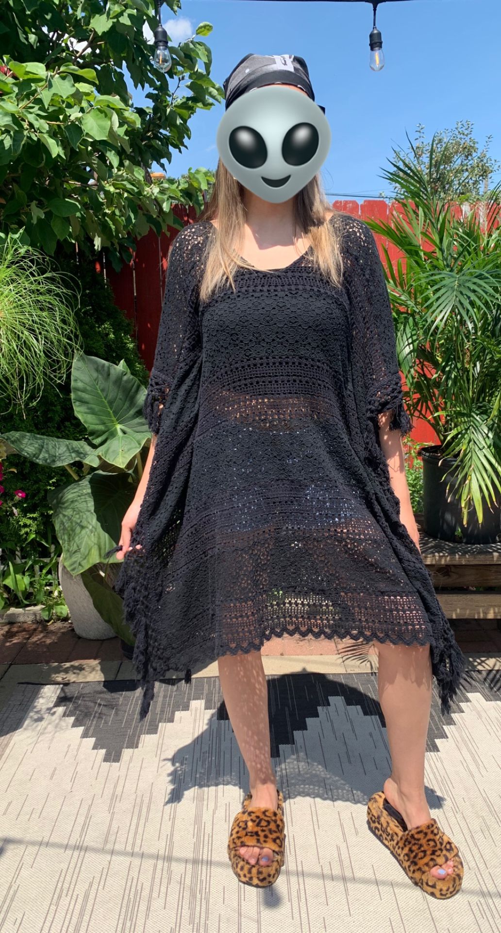 Black Sweater Cover Up Size M/L Zara 