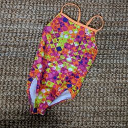 Big Girls Speedo Racerback Swim suit sz 8