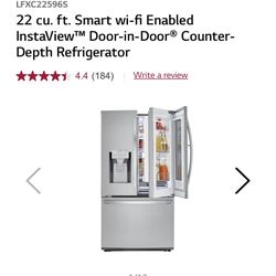 BRAND NEW INBOX! Lg Counter Depth Fridge 3dr 