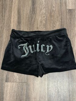 Juicy Couture Black Velour Shorts NWT