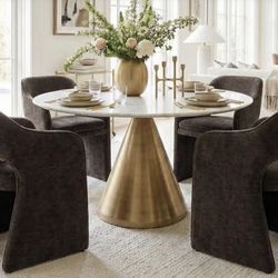 brown chenille dinings chairs (set of 4 - $840 total price)