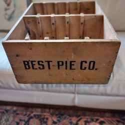 Vintage Seattle Pie Delivery Wood Box "Best Pie Co."