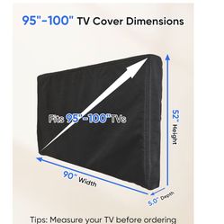 100” Outdoor TV Cover -New