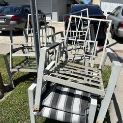 X6 Gray Metal Chairs FREE