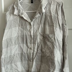 Women’s grey and white flannel (size medium) 