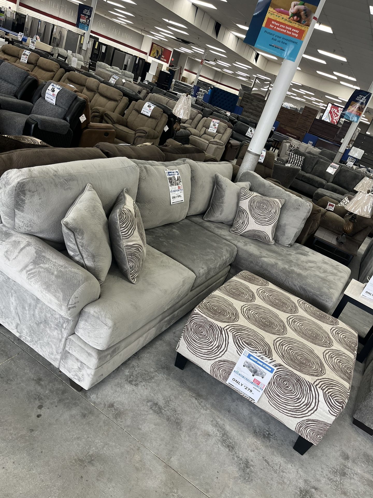 Groovy Grey Sectional