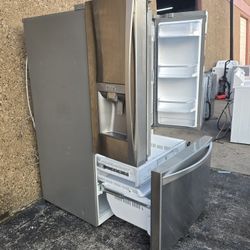 kenmore Three Doors Stainless Steel Refrigerator.