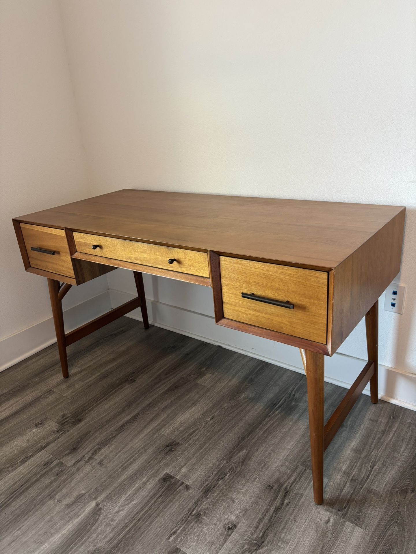 West Elm Mid Century Desk – 52” Authentic West Elm Excellent Condition