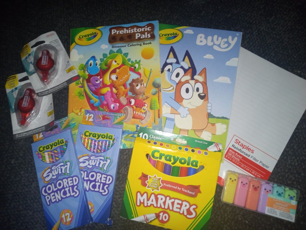 School Supplies Markers White Out