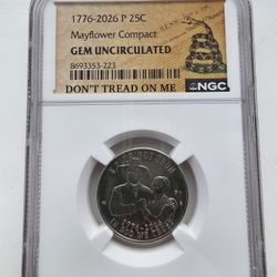2026 25C Mayflower Compact - NGC Gem Uncirculated