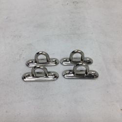 4 Pc Marine Boat Stainless Steel T304 5/16" Oblong Pad Eye Formed Welded Eye Pad
