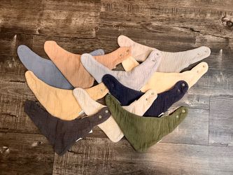 10 PACK MUSLIN BABY BANDANA BIBS