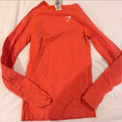 Gymshark orange long sleeve, small