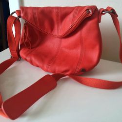 The Sak Cayenne Deena Leather Fold-Over Crossbody Bag. 