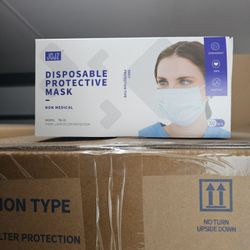 Protective Face Masks Blue And Solid Black