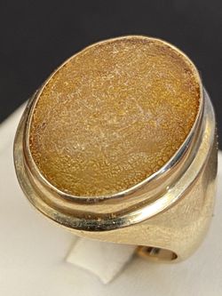Gold Amber man’s ring