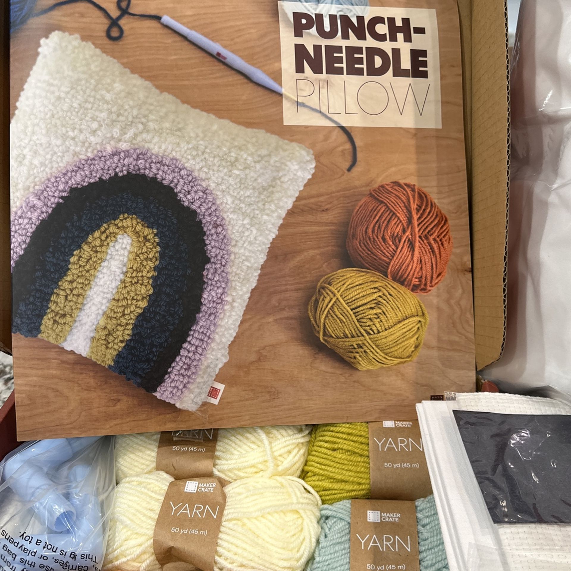 KiwiCo Punch Needle Pillow Craft Kit NEW
