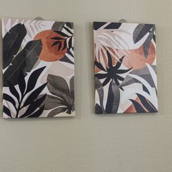 2pcs Wooden Framed Canvas Poster