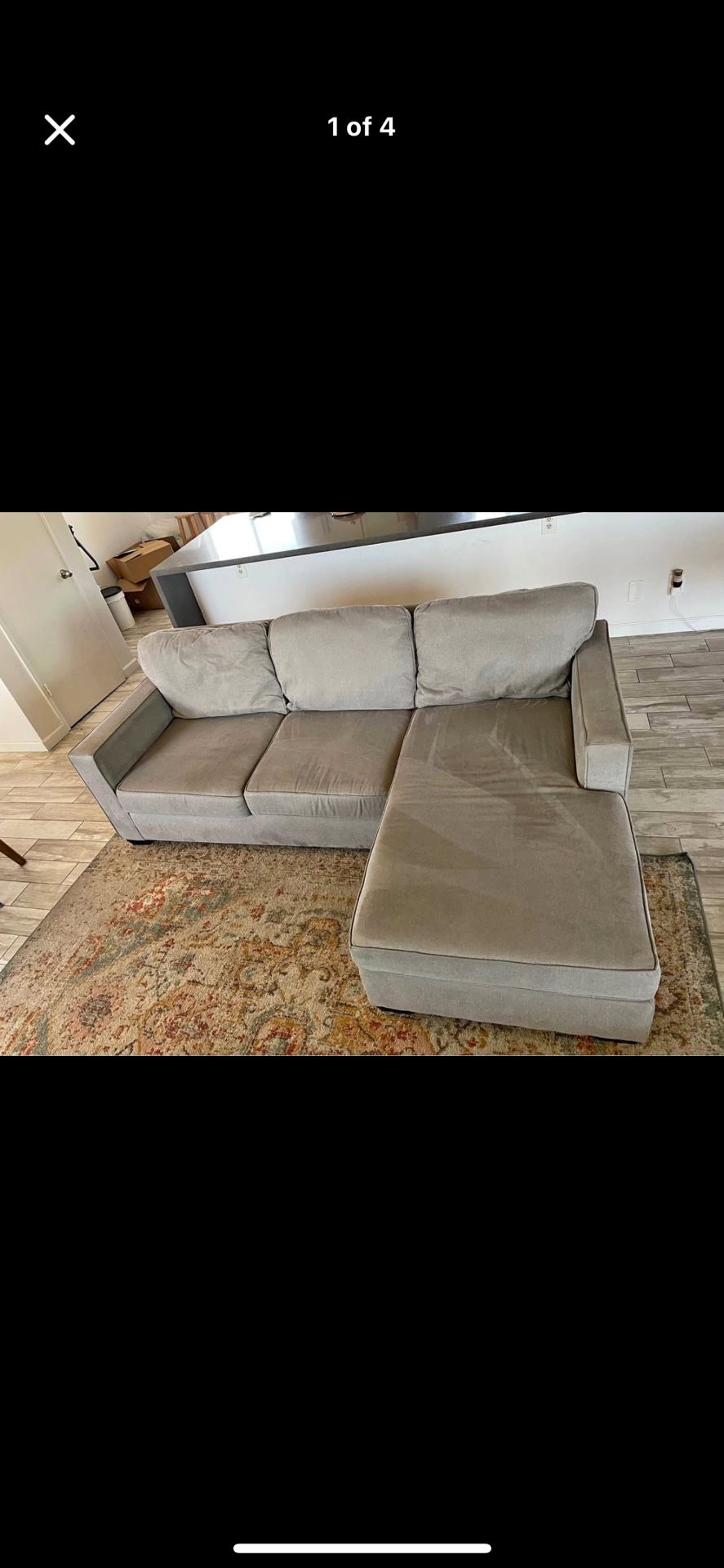 Gray L Shaped Couch