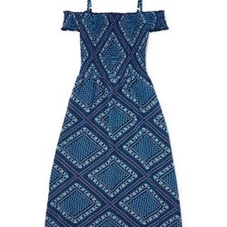 Womens Bandana Off Shoulder Dress S