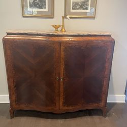 Inlaid Wood Cabinet Antique