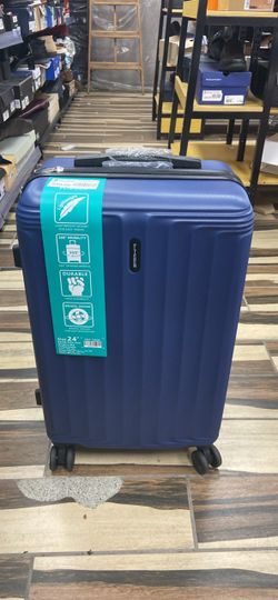 24-Inch Hard Shell Spinner Luggage – Navy Blue