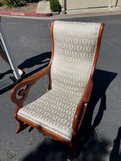 Antique Victorian Upholstered Rocking Chair