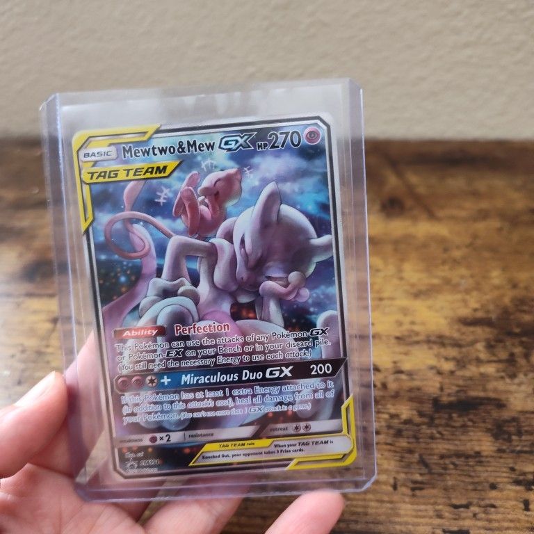 mewtwo and mew tag team pokemon card Pokmon & GX SM11 097/094  BanzaiHobby TAG TEAM Pokemon Card Game Deck Shield