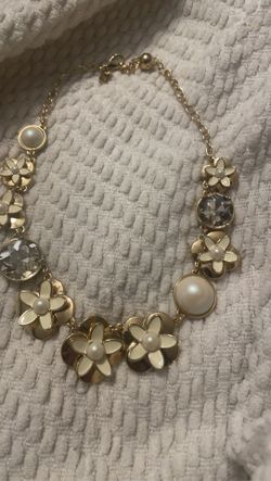 Kate Spade Pearl And Flowers Statement Necklace 
