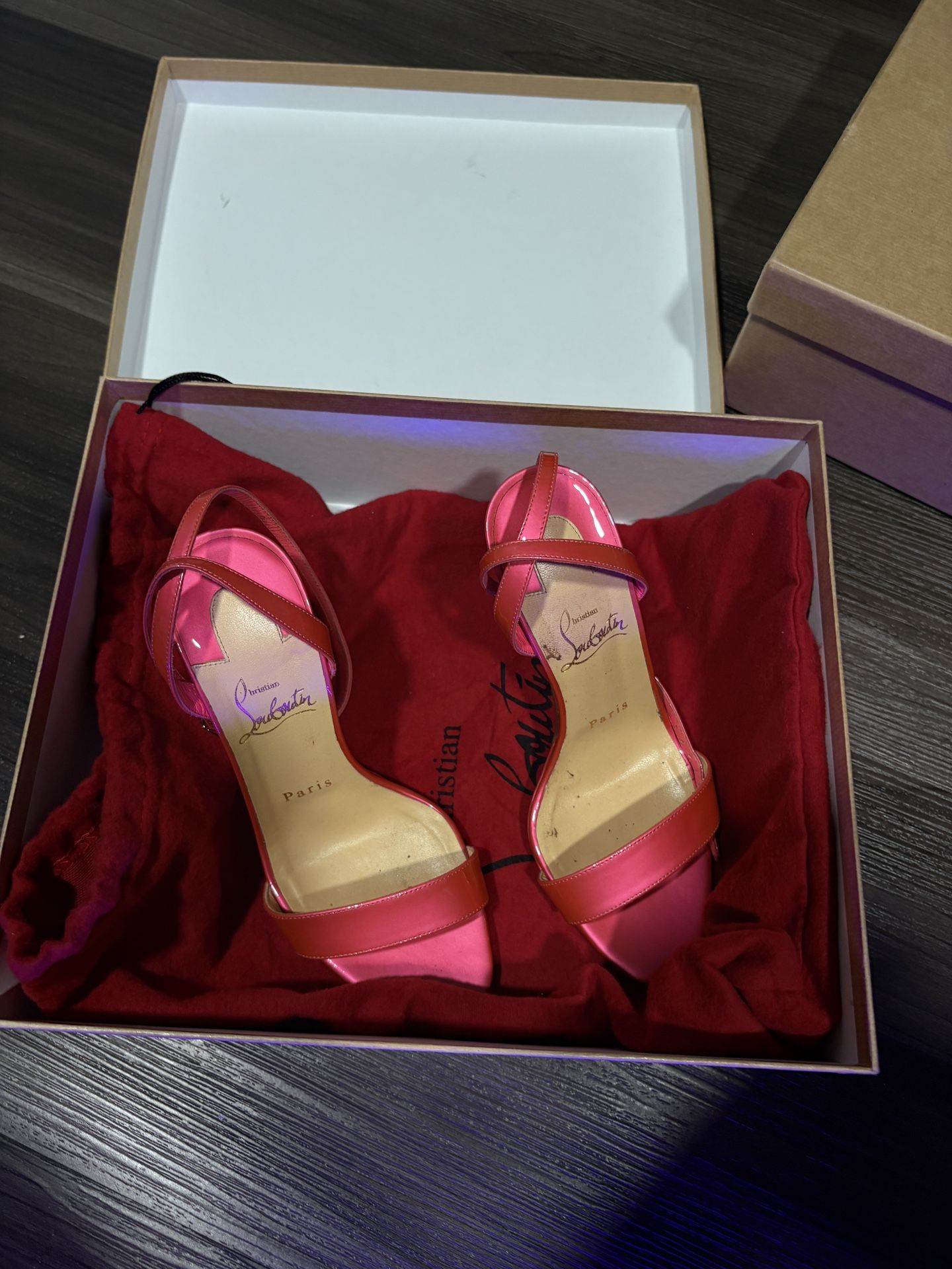 Pink Loui Buiton Heels