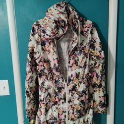 Light Weight Floral Rain Jacket