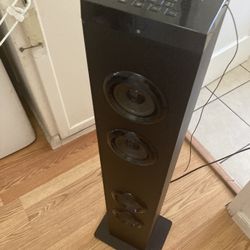 Sylvania Tower Speaker, Bluetooth and radio, USB, SD card And Aux