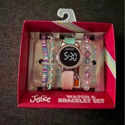 Justice Girls Watch & BraceletGift Set