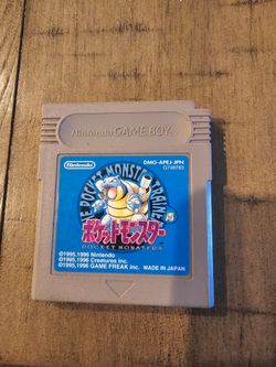 Pokemon Blue Game Boy Cartridge Only Japanese Version