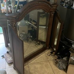 Vintage Wooden Mirror
