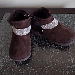 Brown Suede Ankle Boots 