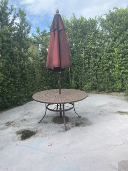 Table With Umbrella 