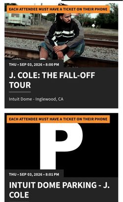 J. Cole Floor Seats Section A Row 2